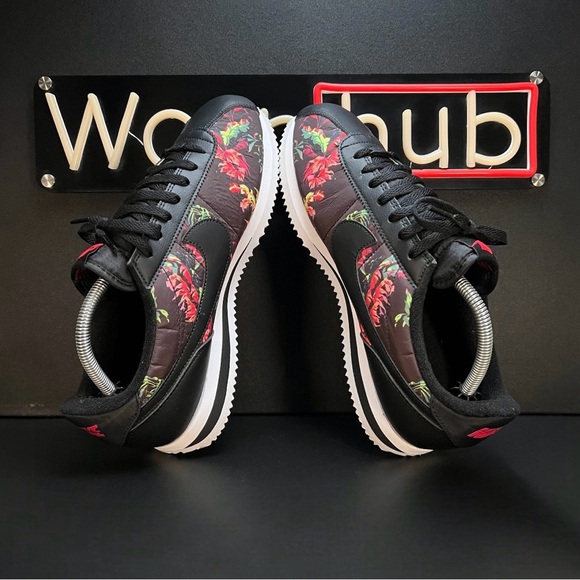 Nike Cortez Basic Floral Shoes • BV6067-001 • Black / Floral • Mens Size 10 - Picture 7 of 10
